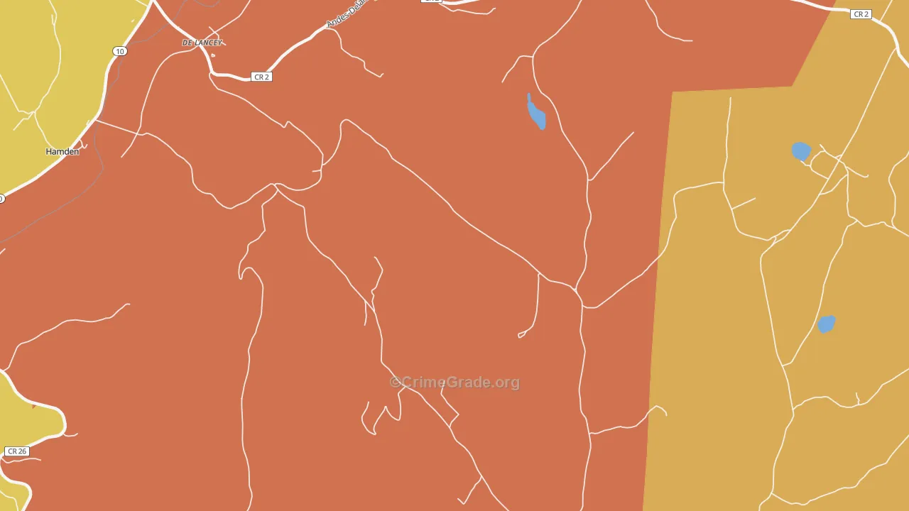 Shinhopple, NY Map of Burglary Rates