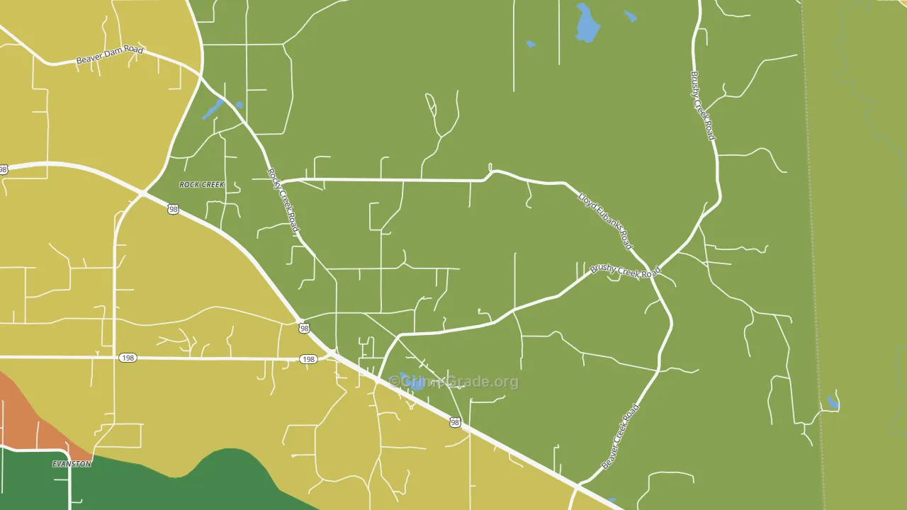 Shipman, MS Map of Burglary Rates