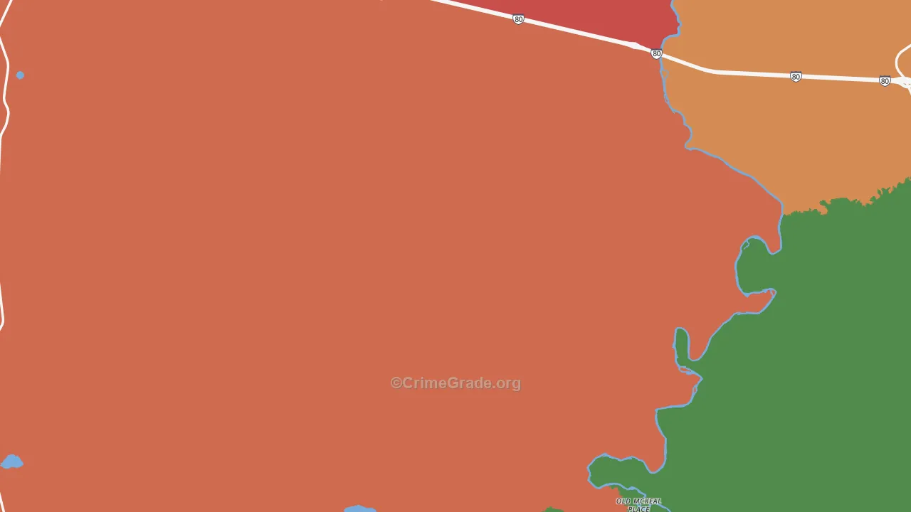 Shirley Basin, WY Map of Burglary Rates