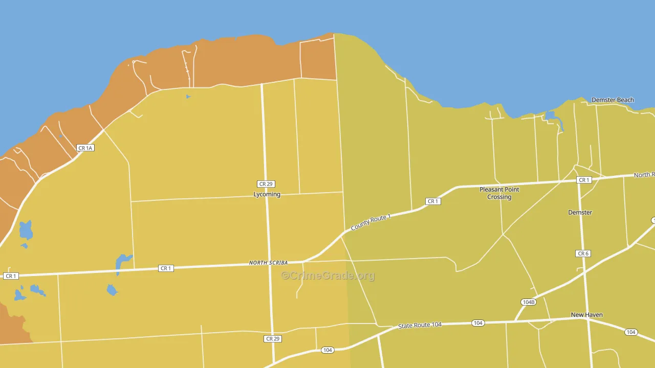 Shore Oaks, NY Map of Burglary Rates