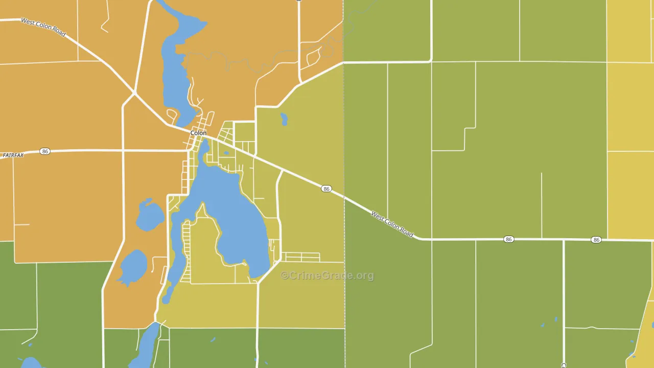 Shorecrest, MI Map of Burglary Rates