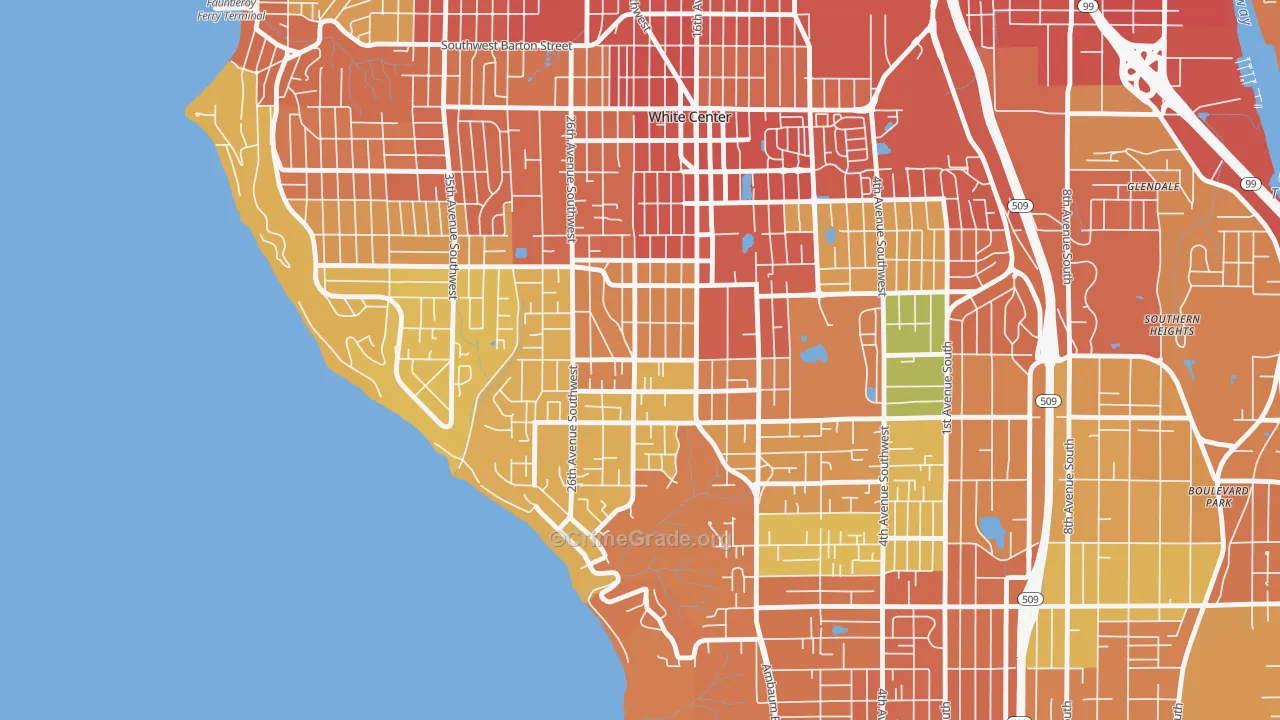 Shorewood, Seattle, WA Map of Burglary Rates