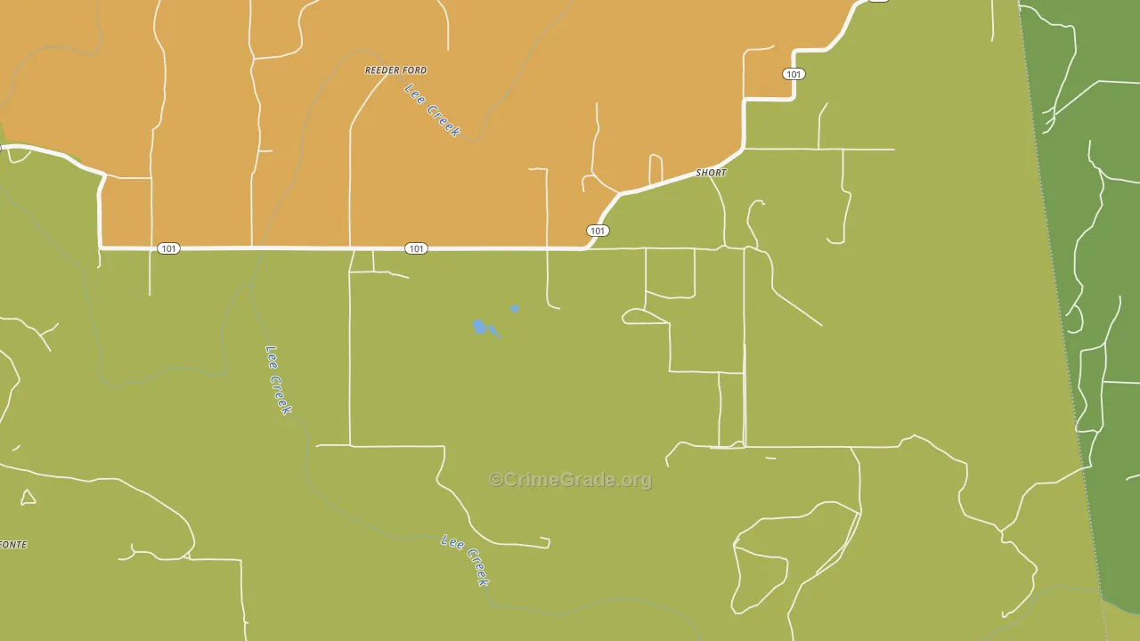 Short, OK Map of Burglary Rates