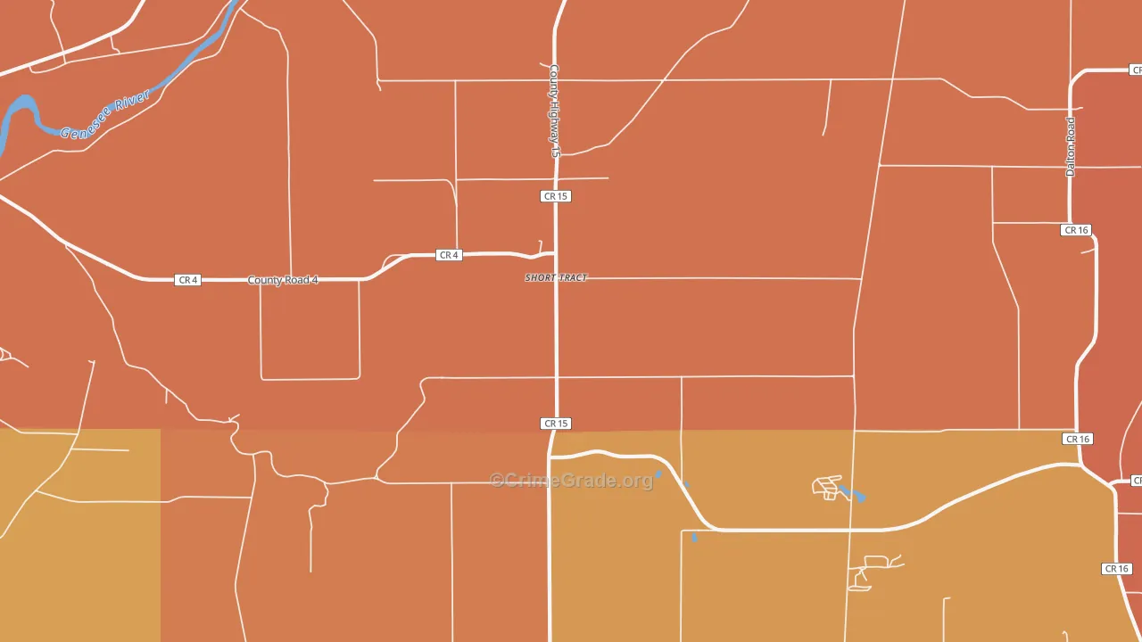 Short Tract, NY Map of Burglary Rates