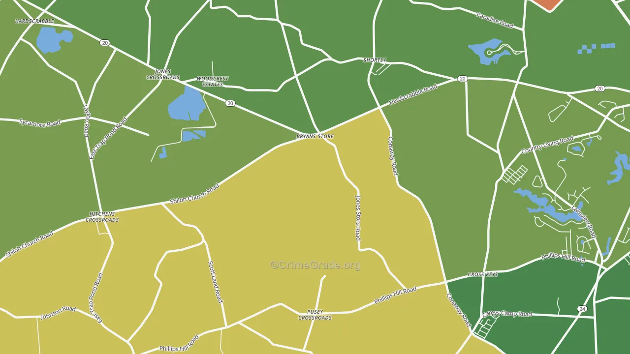Shortly, DE Map of Burglary Rates