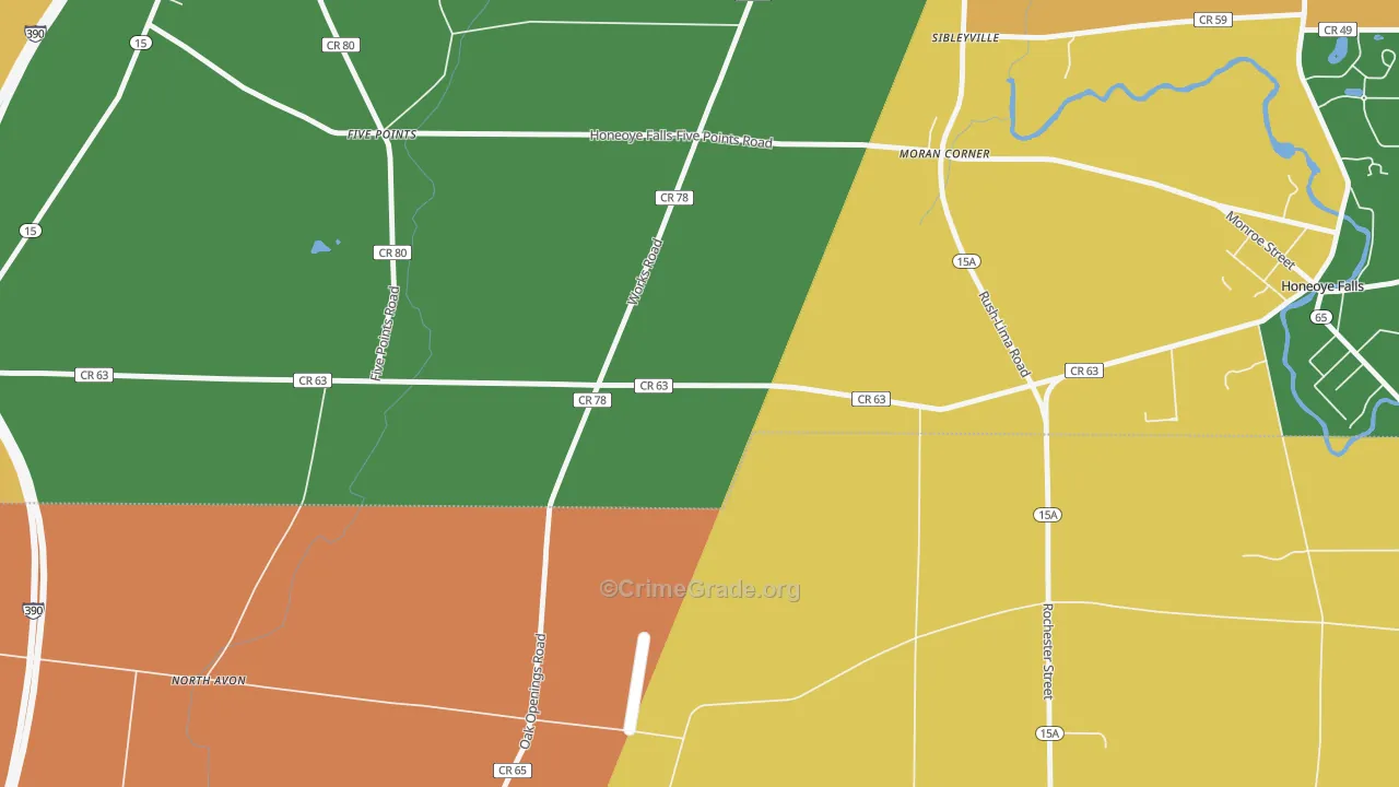 Sibleyville, NY Map of Burglary Rates