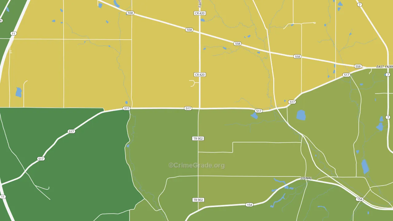 Signal, OH Map of Burglary Rates