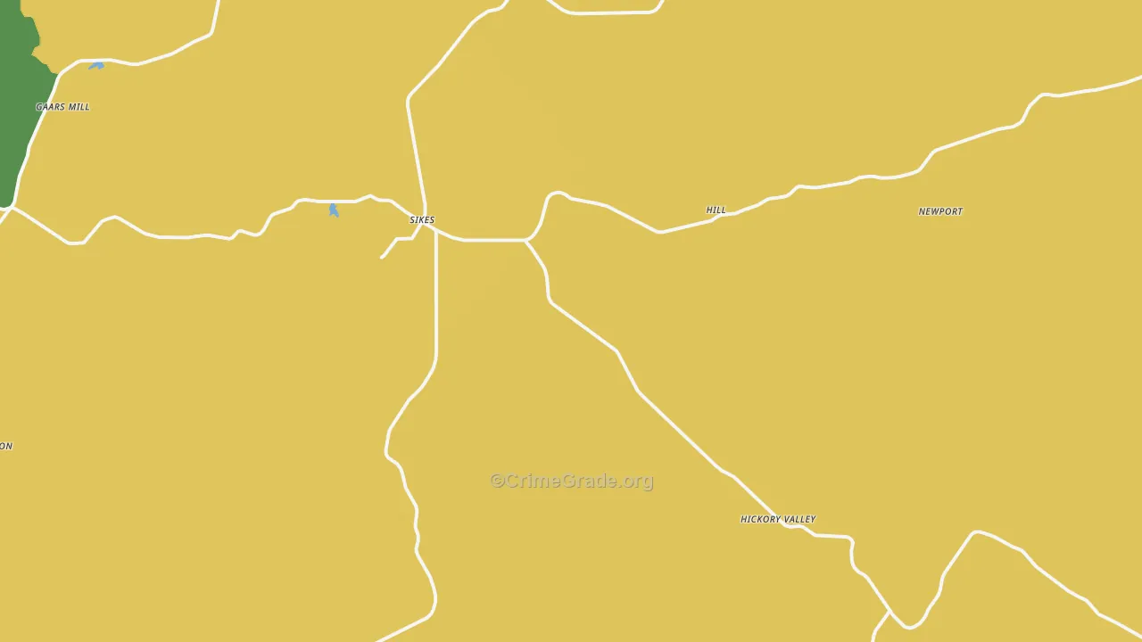 Sikes, LA Map of Burglary Rates