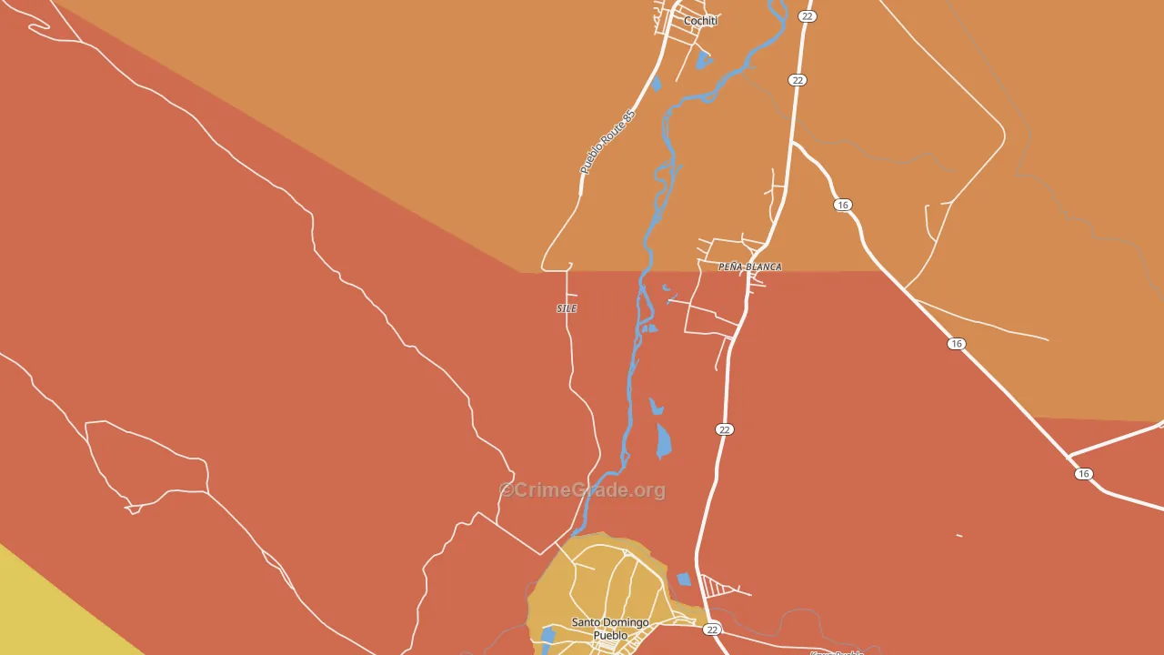 Sile, NM Map of Burglary Rates