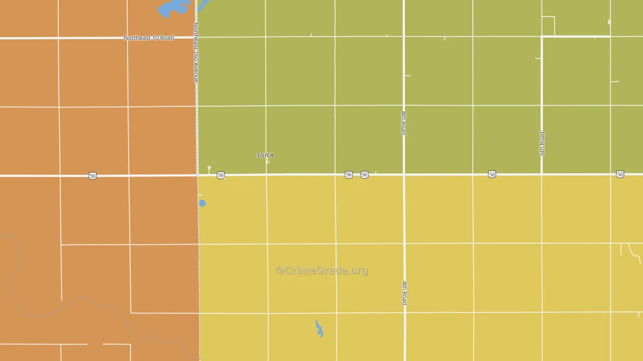 Silica, KS Map of Burglary Rates