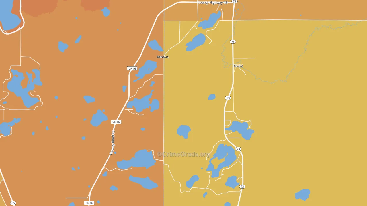 Silica, MN Map of Burglary Rates