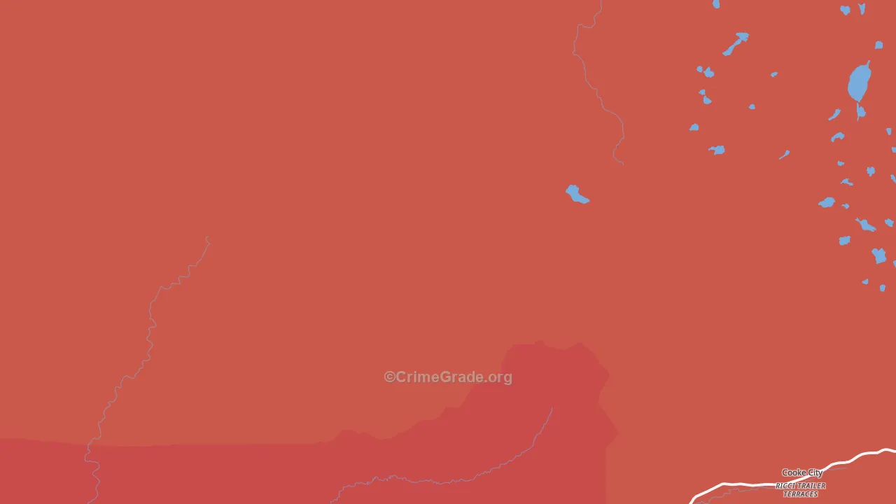 Silver Gate, MT Map of Burglary Rates