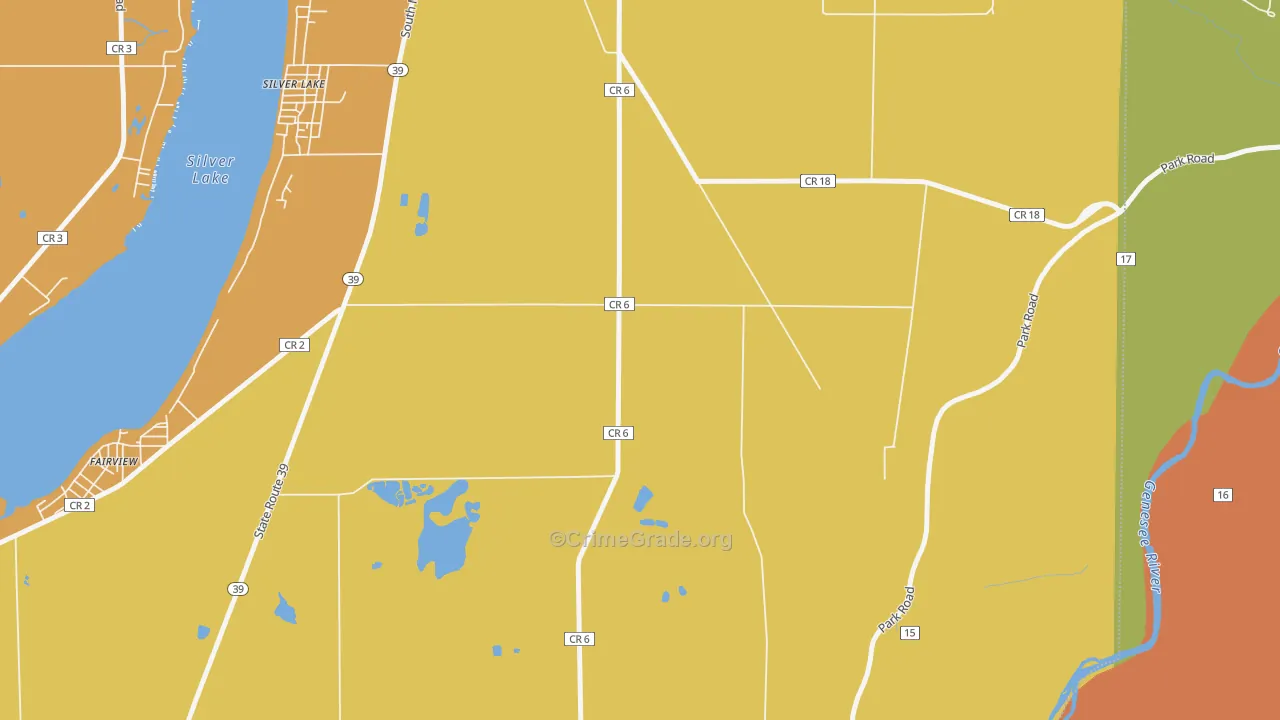 Silver Lake, NY Map of Burglary Rates