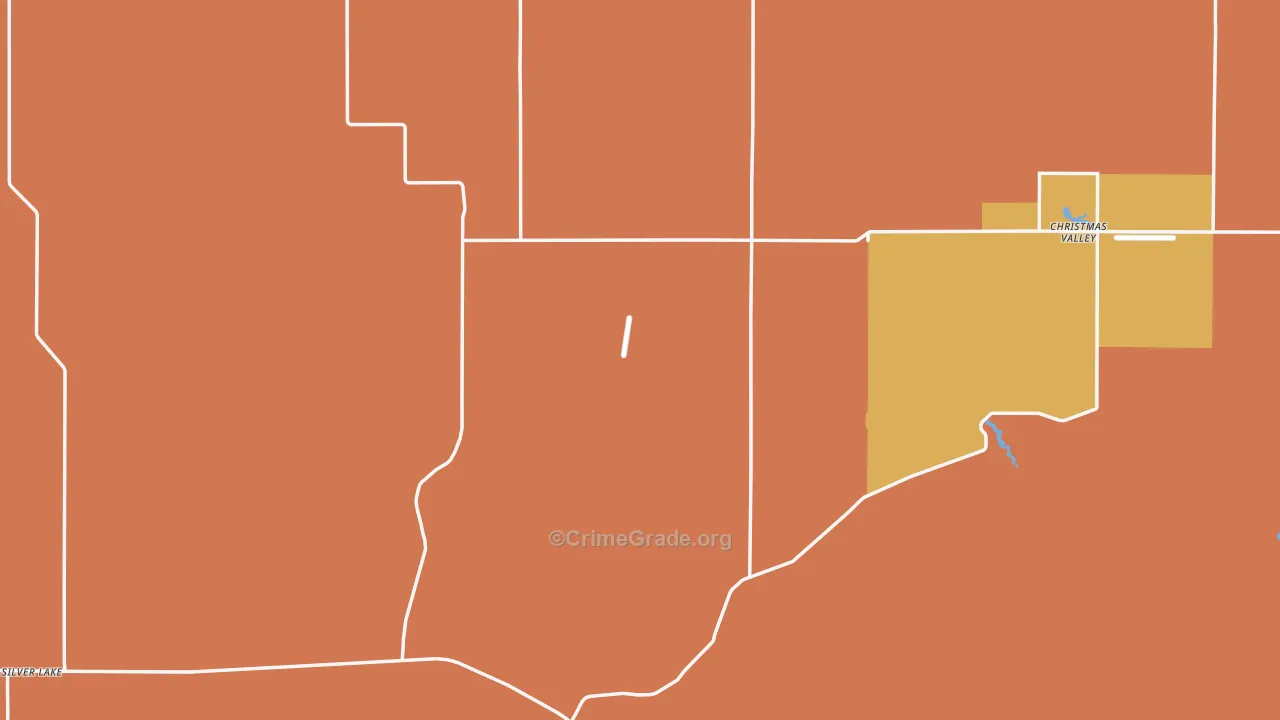 Silver Lake, OR Map of Burglary Rates