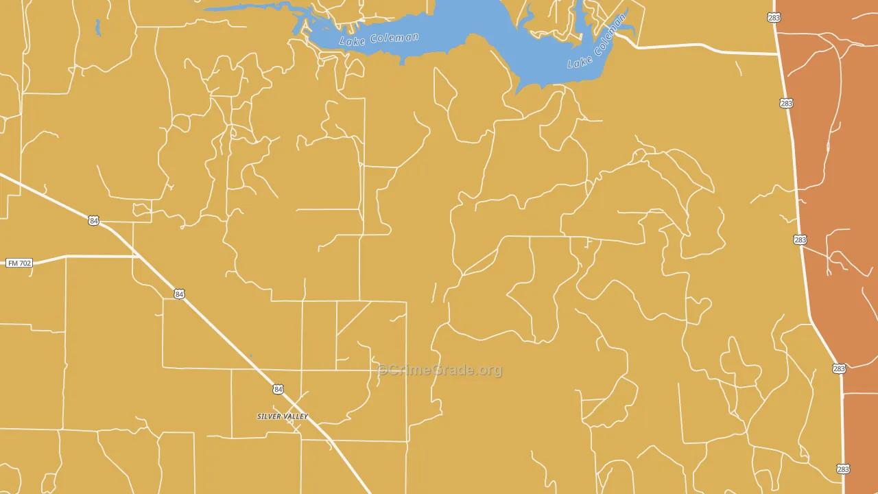 Silver Valley, TX Map of Burglary Rates