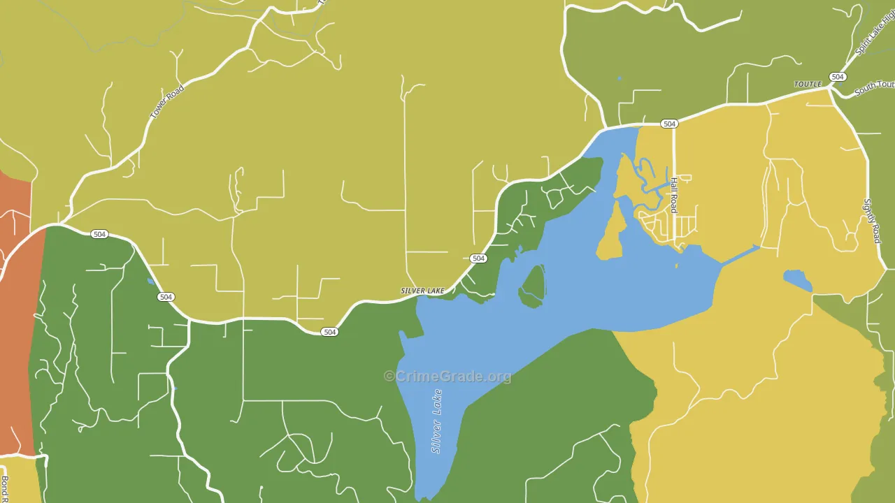 Silverlake, WA Map of Burglary Rates