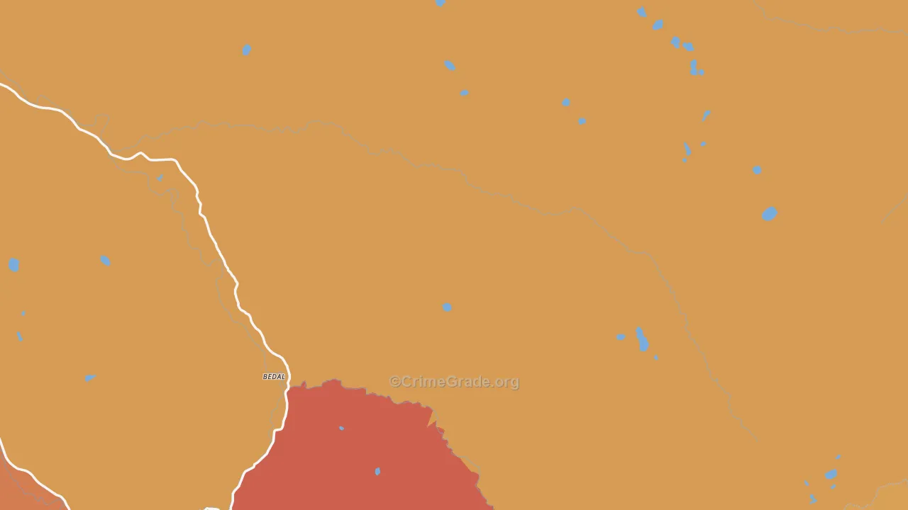 Silverton, WA Map of Burglary Rates