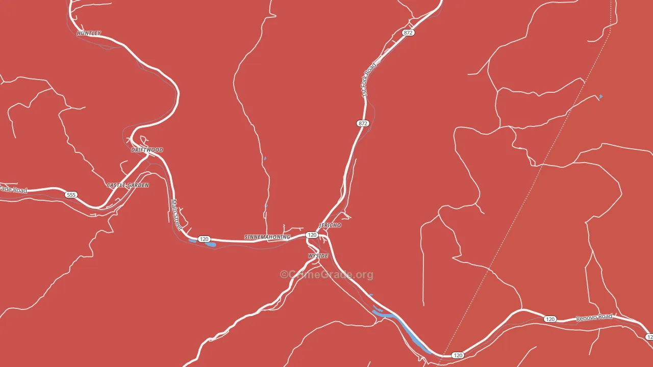 Sinnamahoning, PA Map of Burglary Rates