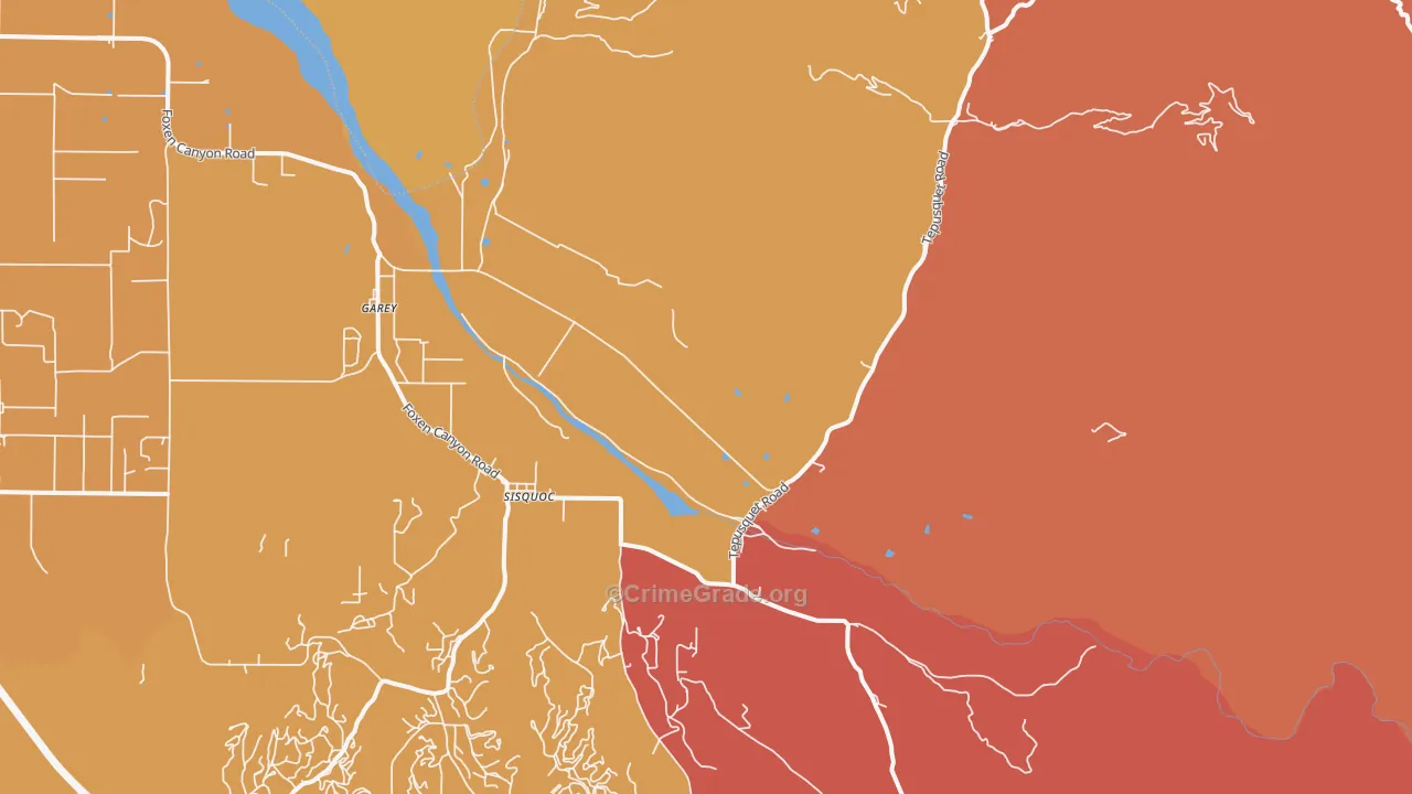 Sisquoc, CA Map of Burglary Rates