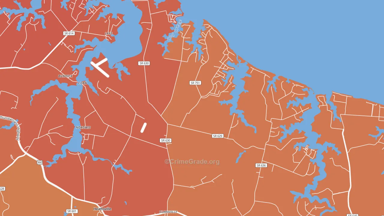Sissons Corner, VA Map of Burglary Rates