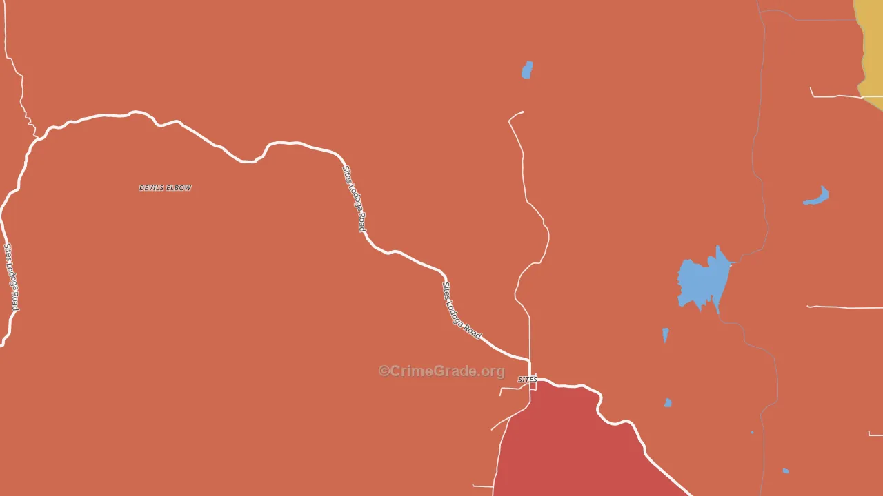 Sites, CA Map of Burglary Rates