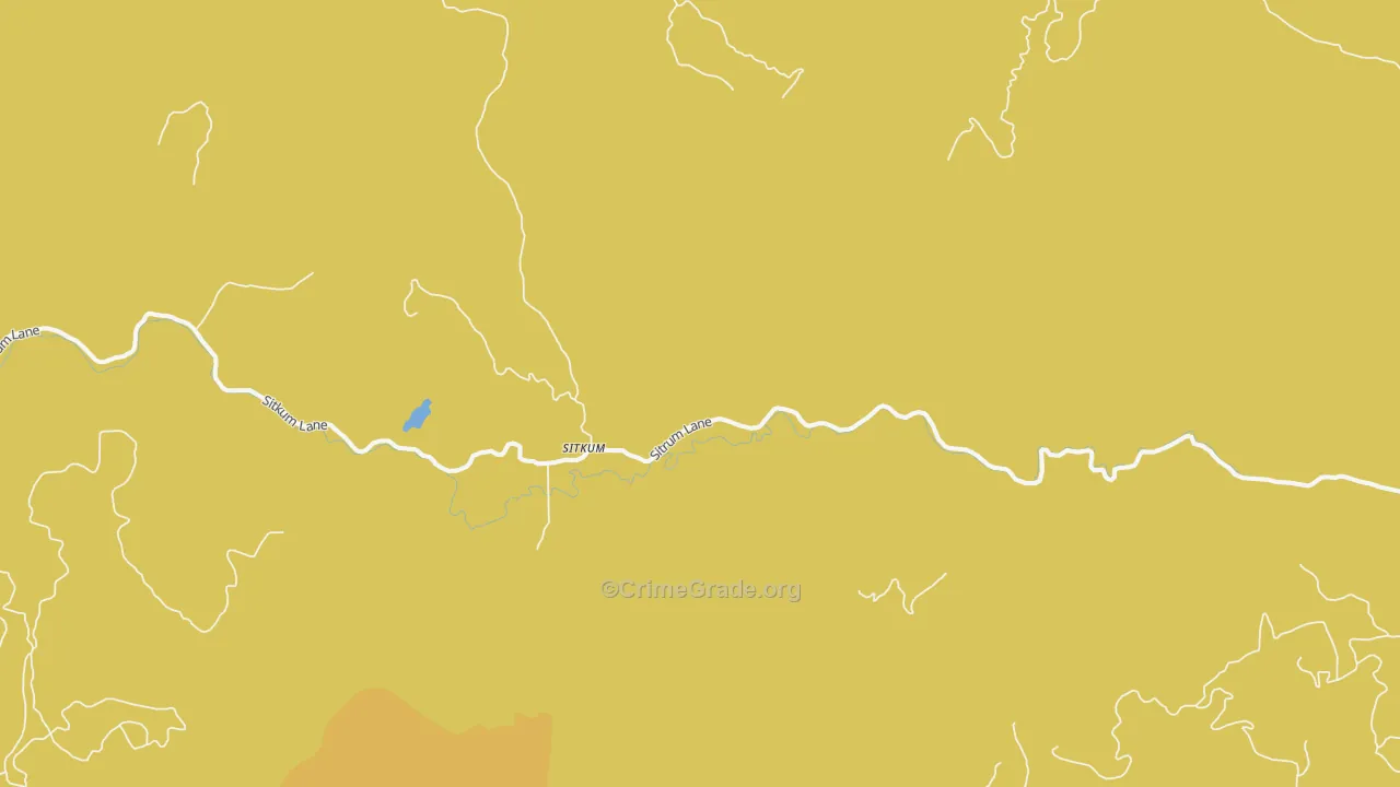 Sitkum, OR Map of Burglary Rates