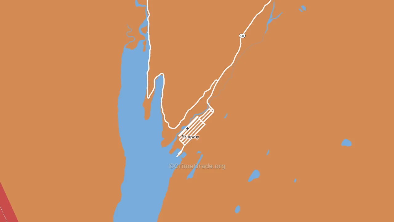 Skagway, AK Map of Burglary Rates
