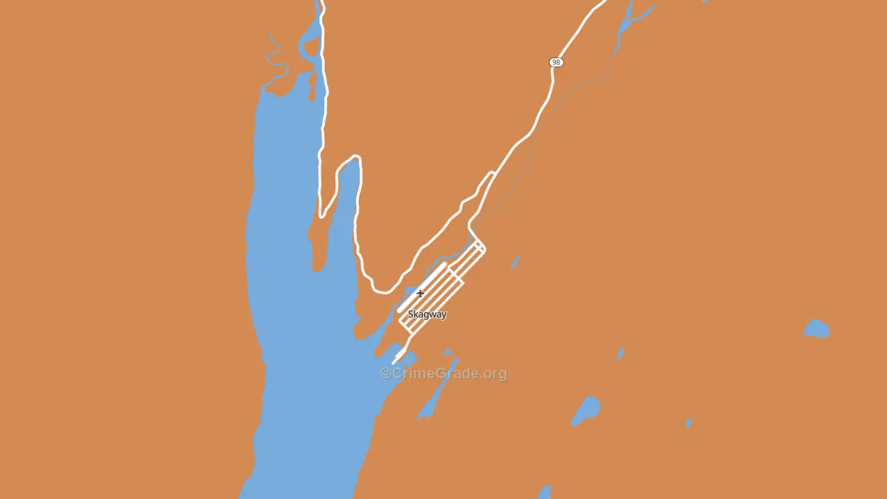 Skagway Municipality, AK Map of Burglary Rates