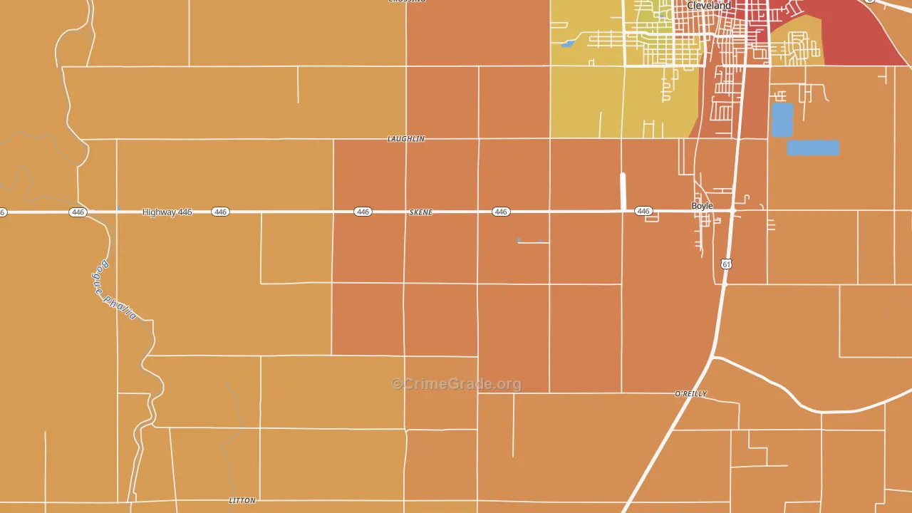 Skene, MS Map of Burglary Rates