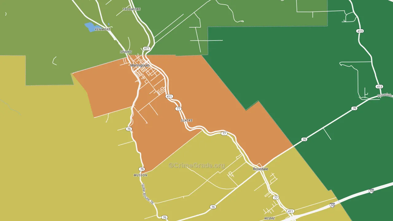 Slacks, LA Map of Burglary Rates