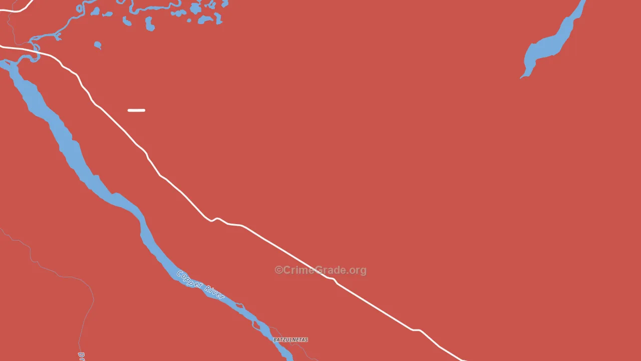 Slana, AK Map of Burglary Rates