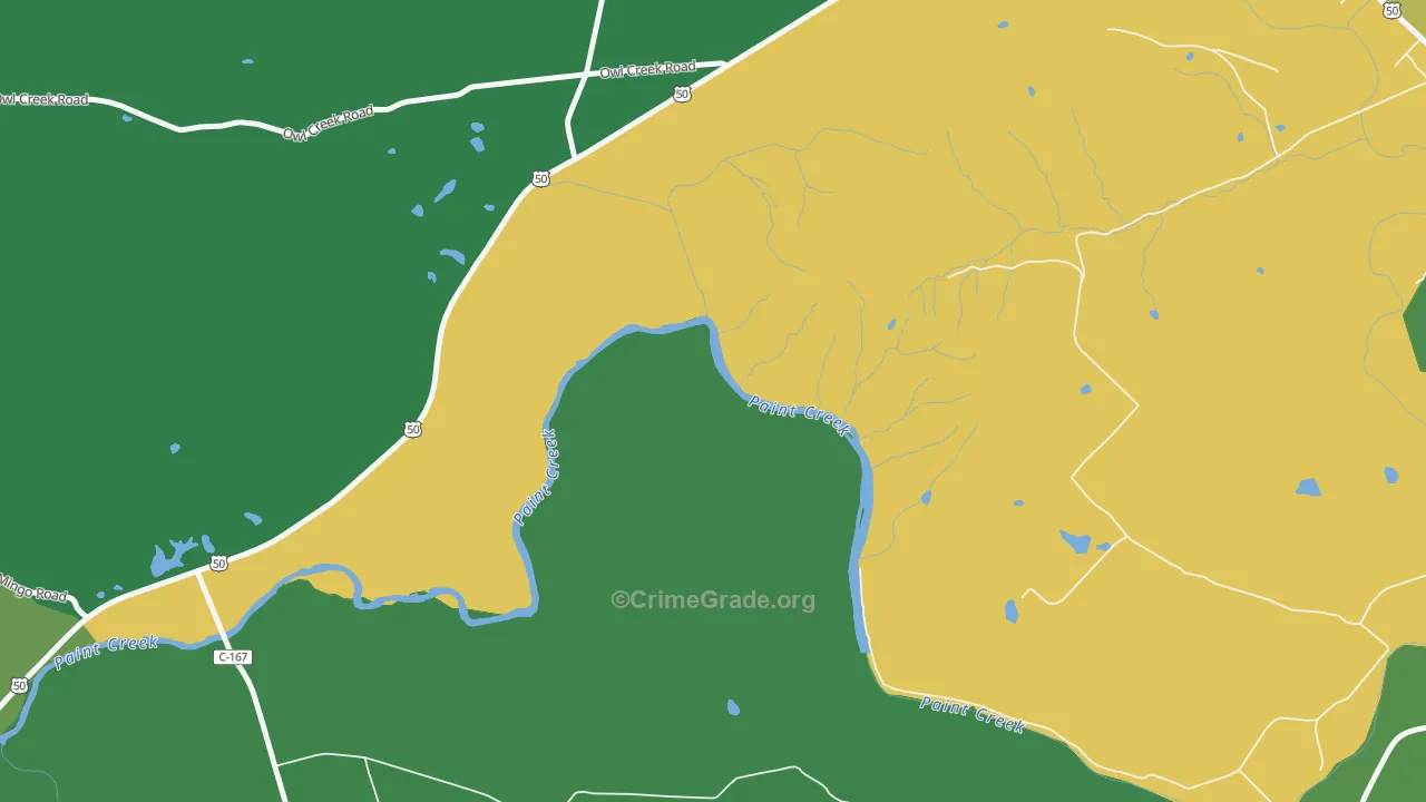 Slate Mills, OH Map of Burglary Rates