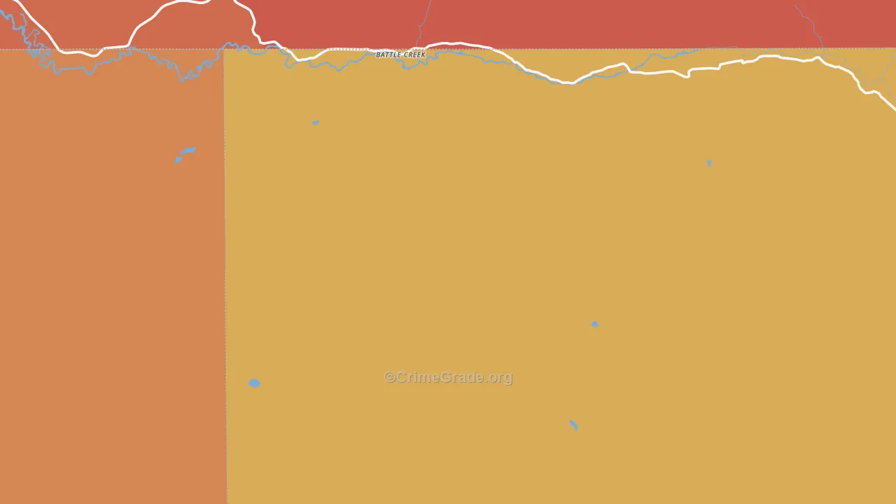 Slater, CO Map of Burglary Rates