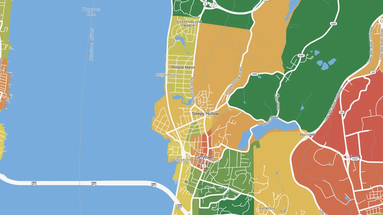 Sleepy Hollow, NY Map of Burglary Rates