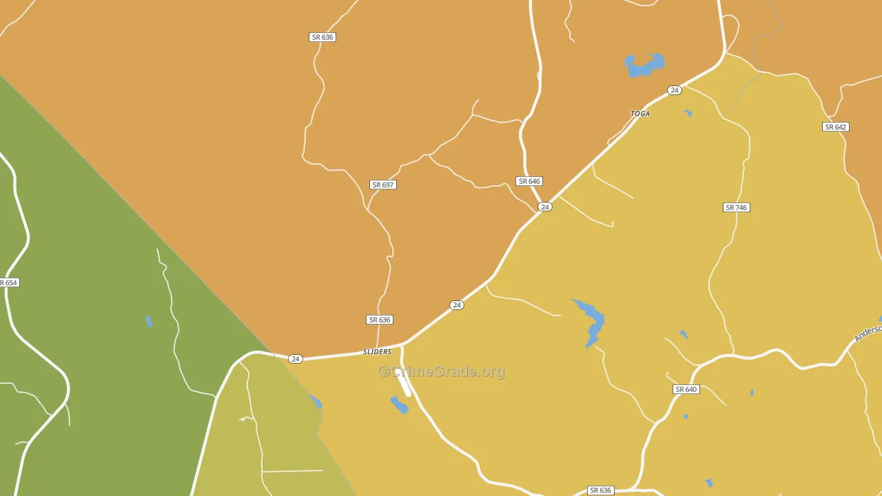 Sliders, VA Map of Burglary Rates