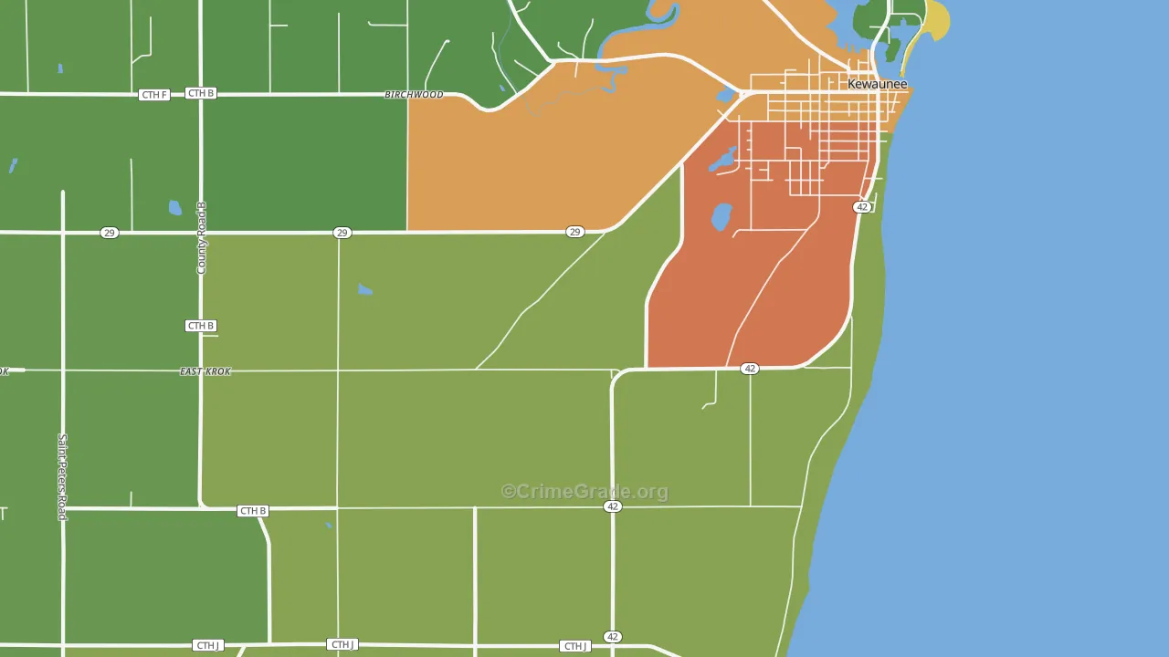 Slovan, WI Map of Burglary Rates