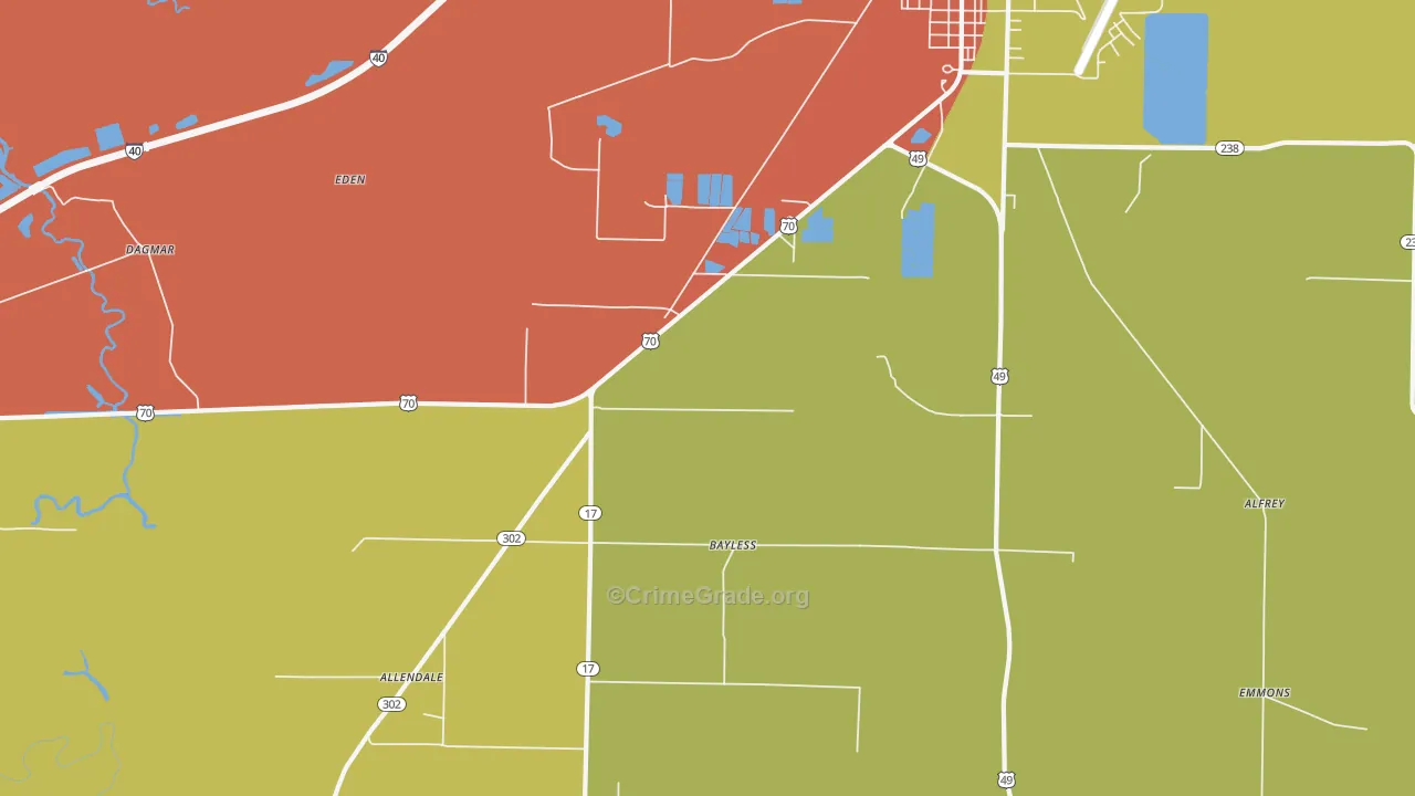 Smale, AR Map of Burglary Rates