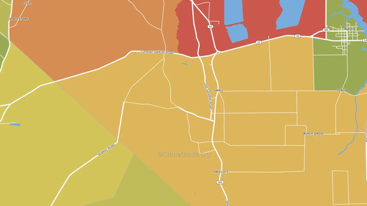 Small, NC Map of Burglary Rates