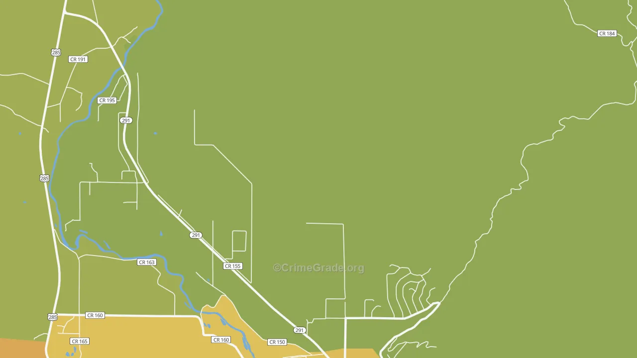 Smeltertown, CO Map of Burglary Rates