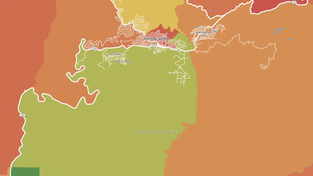 Smiley Park, CA Map of Burglary Rates