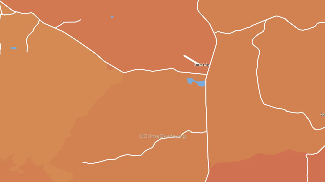 Smith Lake, NM Map of Burglary Rates