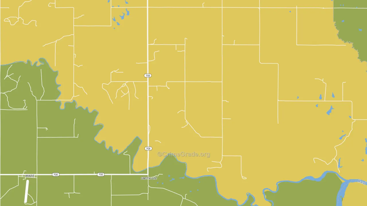 Smith-Lee, OK Map of Burglary Rates