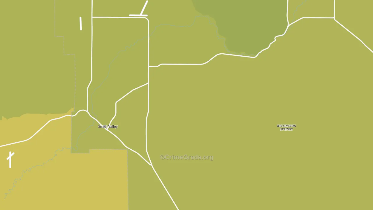 Smith, NV Map of Burglary Rates