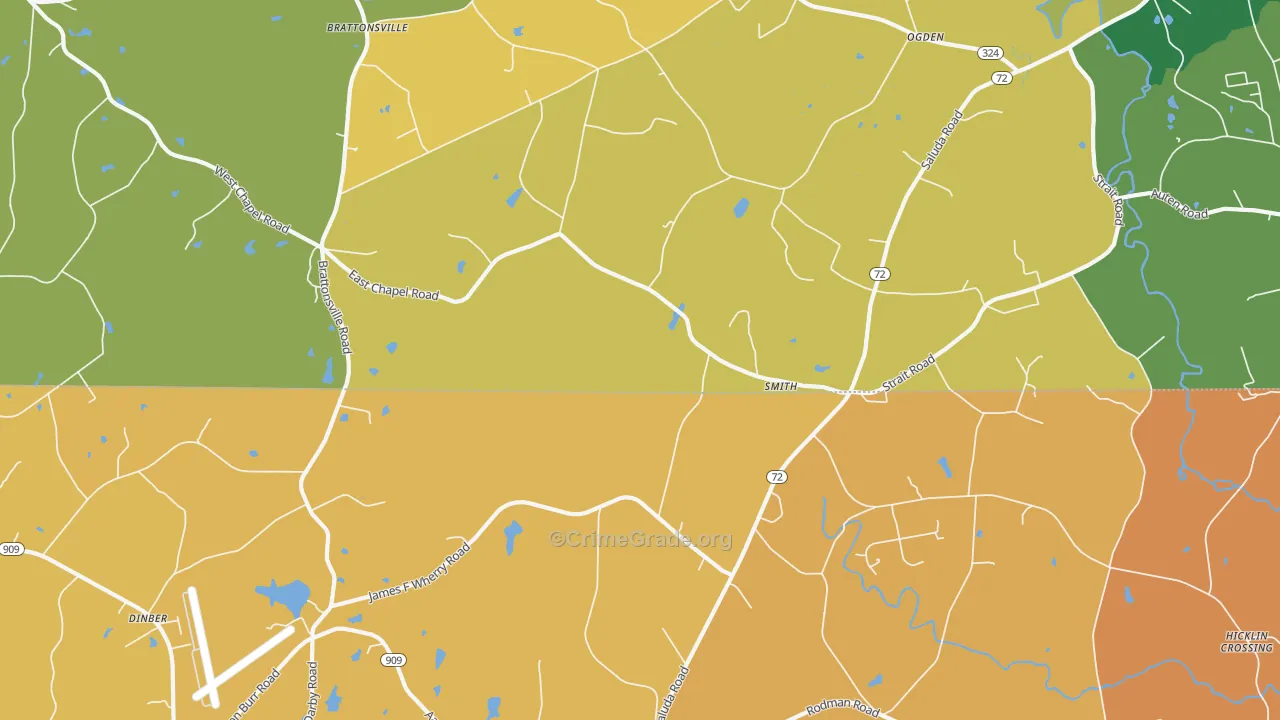 Smith, SC Map of Burglary Rates