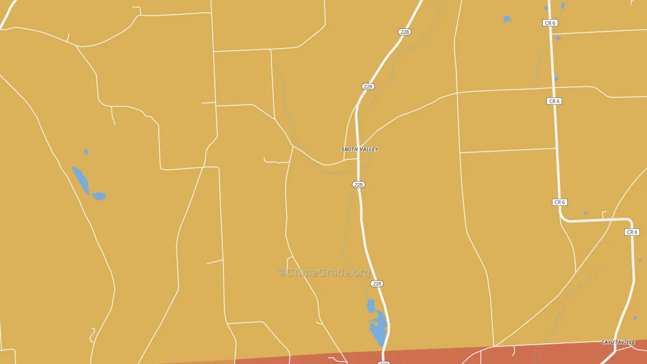Smith Valley, NY Map of Burglary Rates