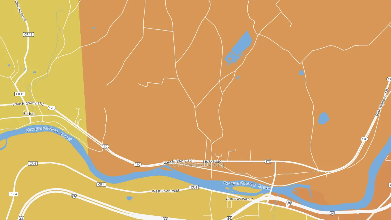 Smithboro, NY Map of Burglary Rates