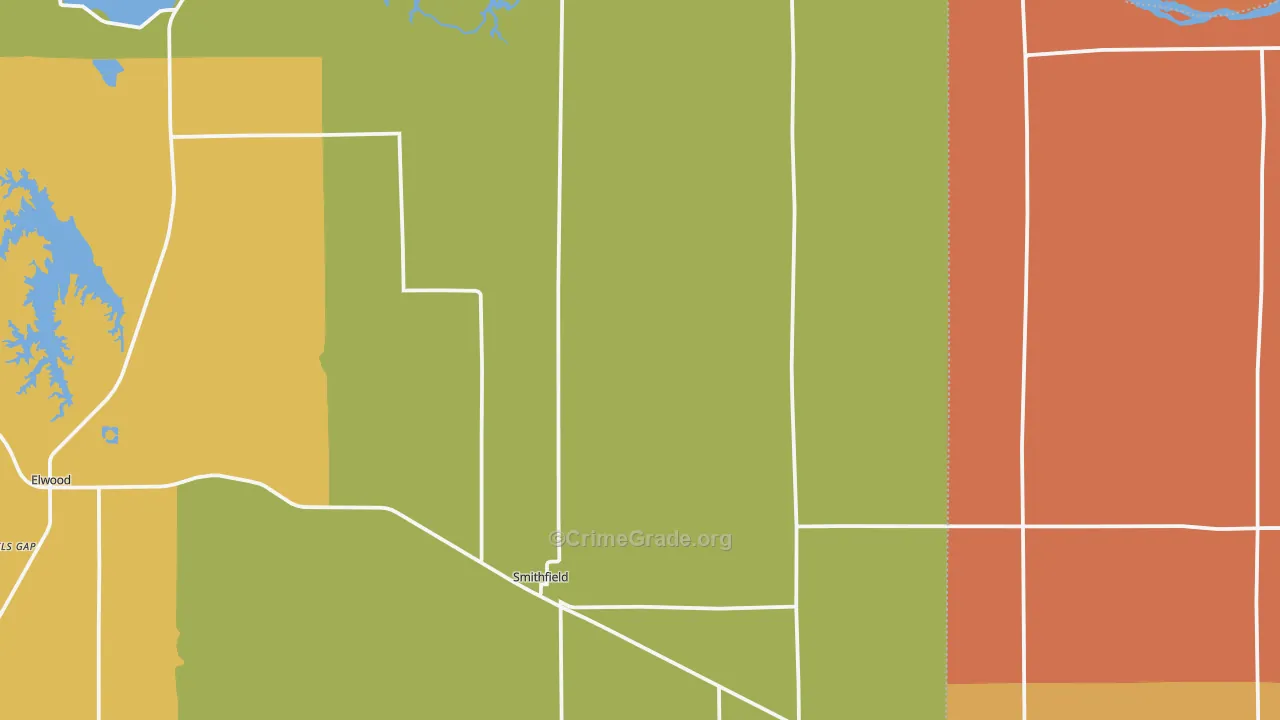 Smithfield, NE Map of Burglary Rates
