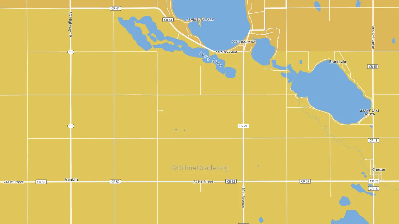 Smiths Park, SD Map of Burglary Rates
