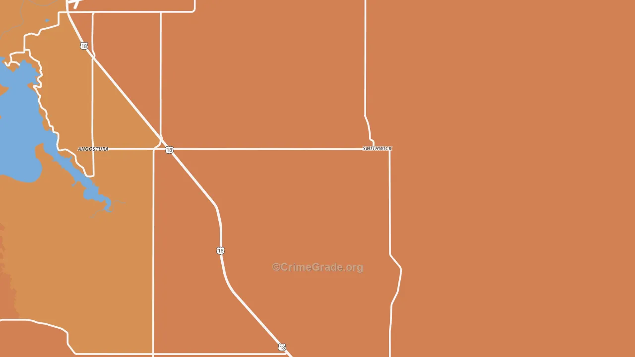 Smithwick, SD Map of Burglary Rates