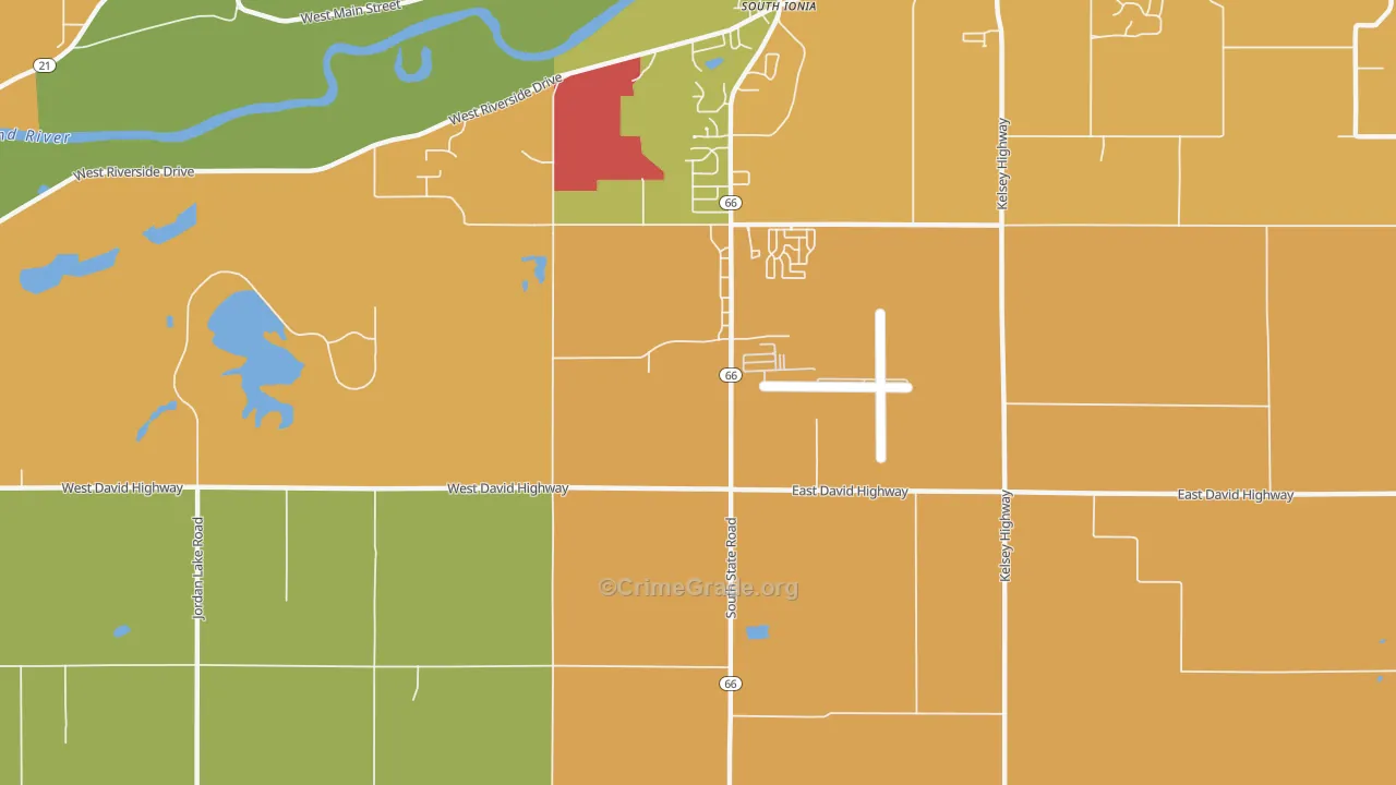 Smyrna, MI Map of Burglary Rates